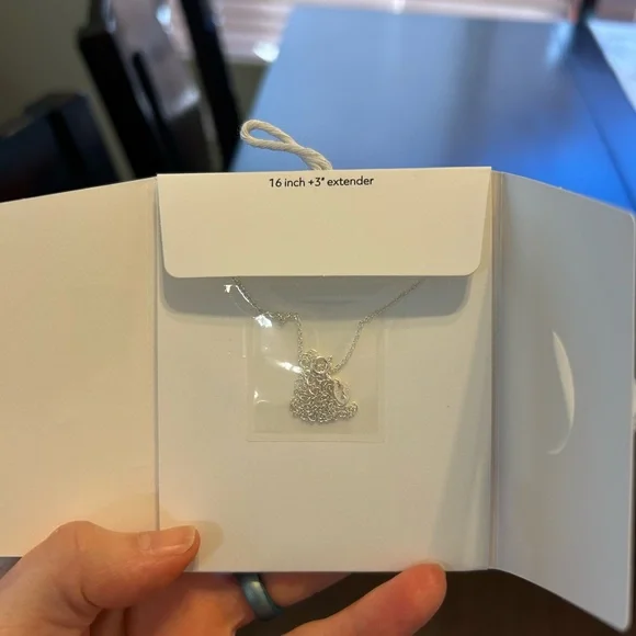 Sterling Silver Necklace with Tri-Color Cross Charms - Picture 3 of 3